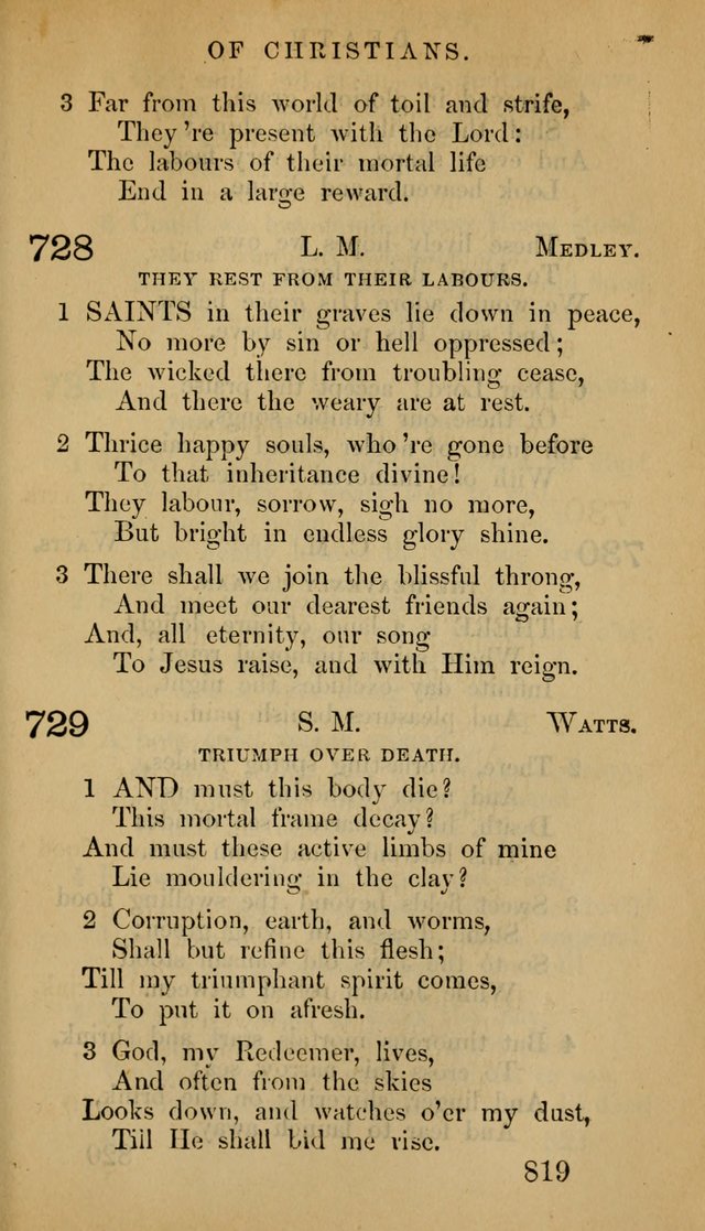 The Psalms and Hymns, with the Doctrinal Standards and Liturgy of the Reformed Protestant Dutch Church in North America page 827