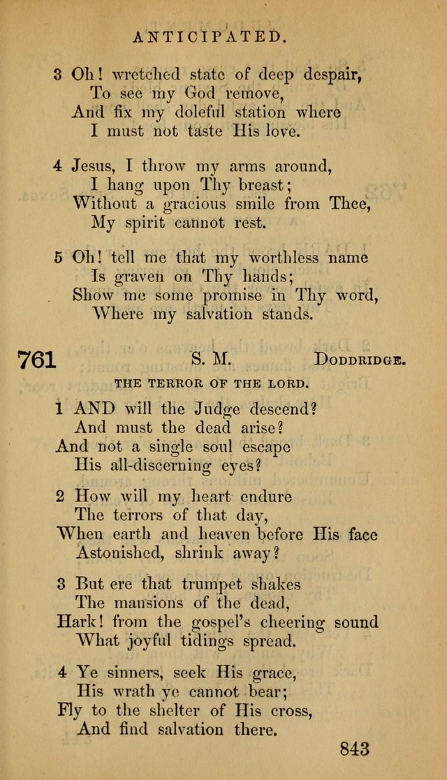 The Psalms and Hymns, with the Doctrinal Standards and Liturgy of the Reformed Protestant Dutch Church in North America page 851