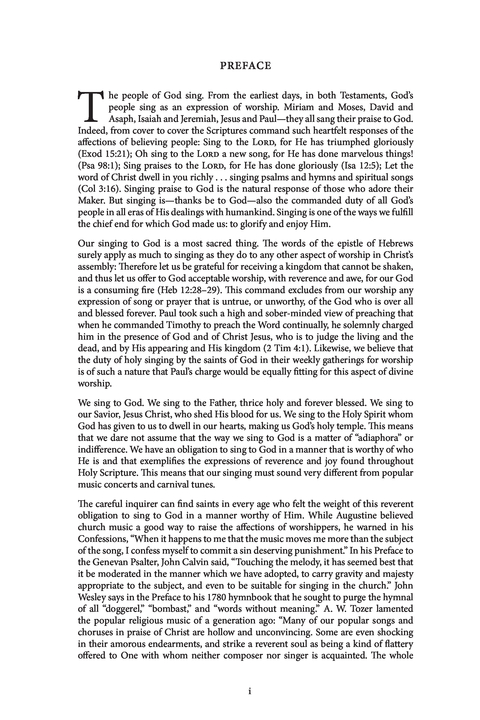 Psalms and Hymns to the Living God page v