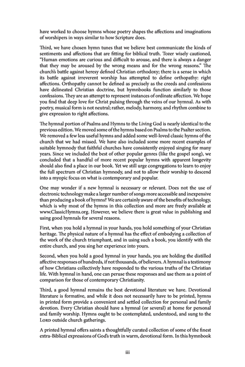Psalms and Hymns to the Living God page vii