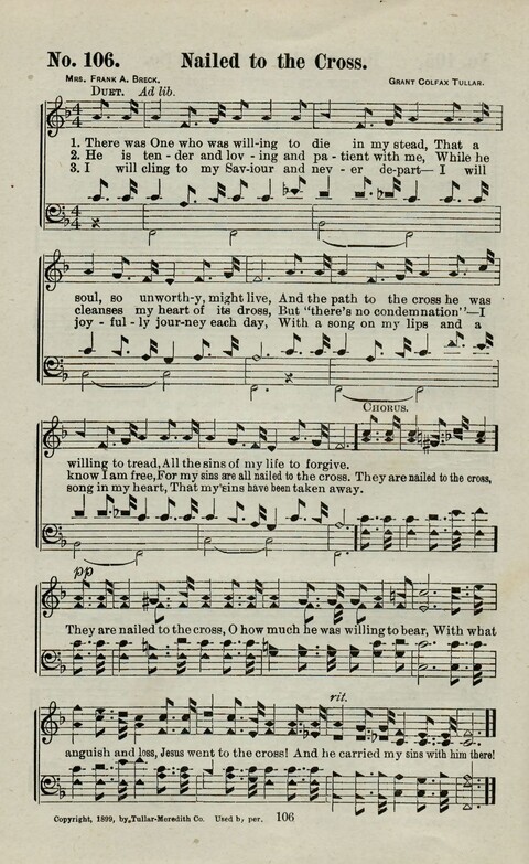 Praise Him: containing many new and some of the best of the old hymns and tunes for all occasions of Christian work and worship page 104