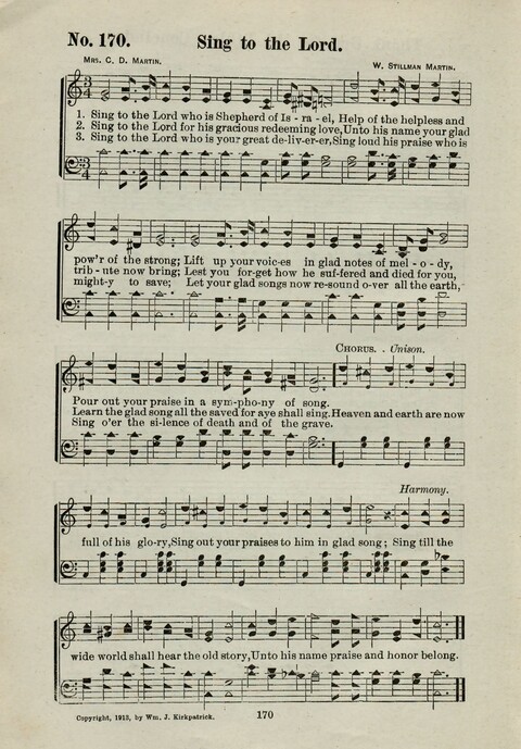 Praise Him: containing many new and some of the best of the old hymns and tunes for all occasions of Christian work and worship page 168