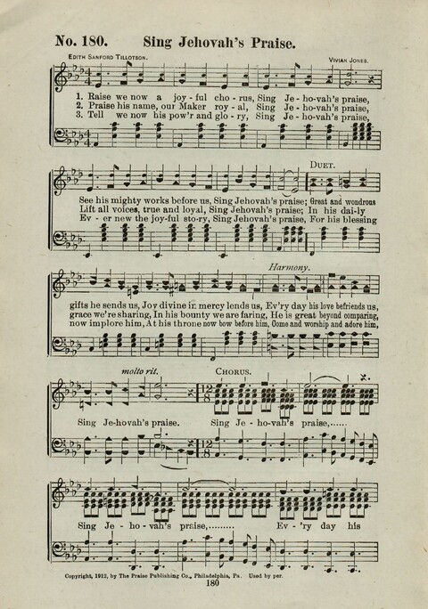 Praise Him: containing many new and some of the best of the old hymns and tunes for all occasions of Christian work and worship page 178