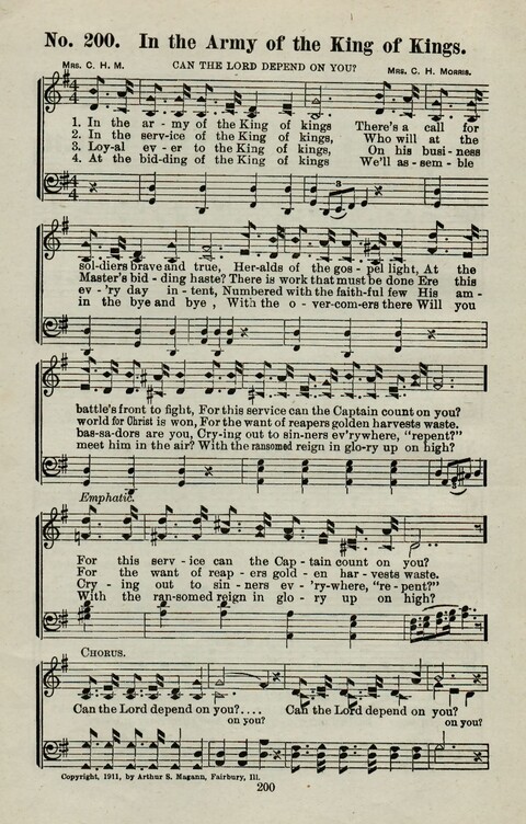 Praise Him: containing many new and some of the best of the old hymns and tunes for all occasions of Christian work and worship page 198