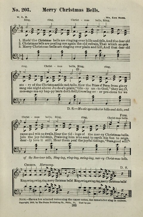 Praise Him: containing many new and some of the best of the old hymns and tunes for all occasions of Christian work and worship page 201
