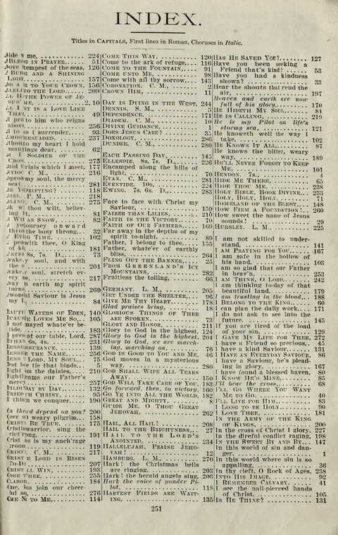 Praise Him: containing many new and some of the best of the old hymns and tunes for all occasions of Christian work and worship page 249