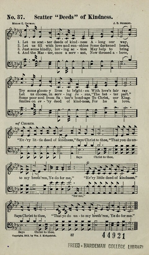 Praise Him: containing many new and some of the best of the old hymns and tunes for all occasions of Christian work and worship page 35