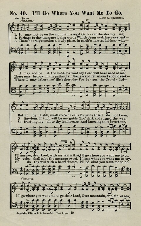 Praise Him: containing many new and some of the best of the old hymns and tunes for all occasions of Christian work and worship page 38