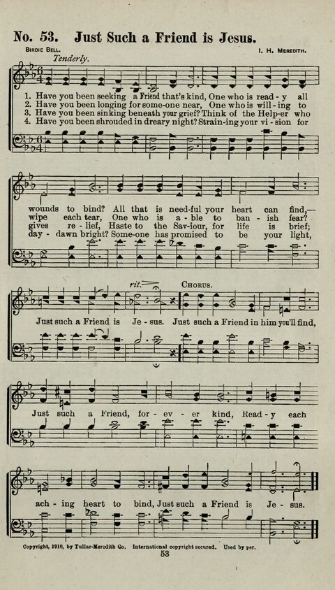 Praise Him: containing many new and some of the best of the old hymns and tunes for all occasions of Christian work and worship page 51