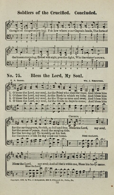 Praise Him: containing many new and some of the best of the old hymns and tunes for all occasions of Christian work and worship page 73