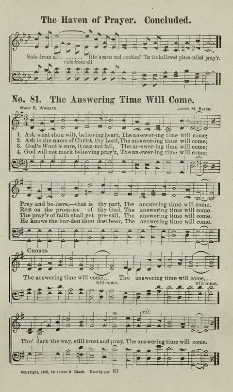 Praise Him: containing many new and some of the best of the old hymns and tunes for all occasions of Christian work and worship page 79