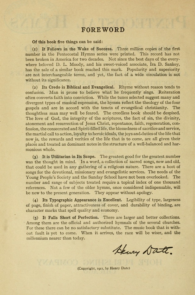 Pentecostal Hymns Nos. 5 and 6 Combined: a winnowed collection for young people