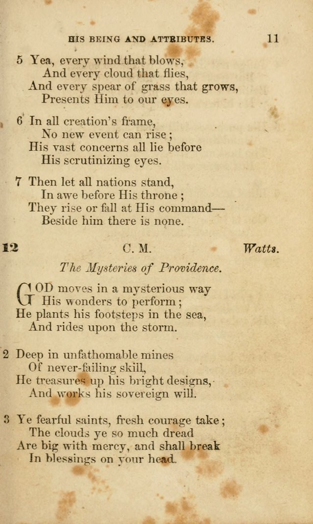 Pocket Hymns: original and selected. designed for the use of the regular Baptist church, and all who love our Lord Jesus Christ page 11
