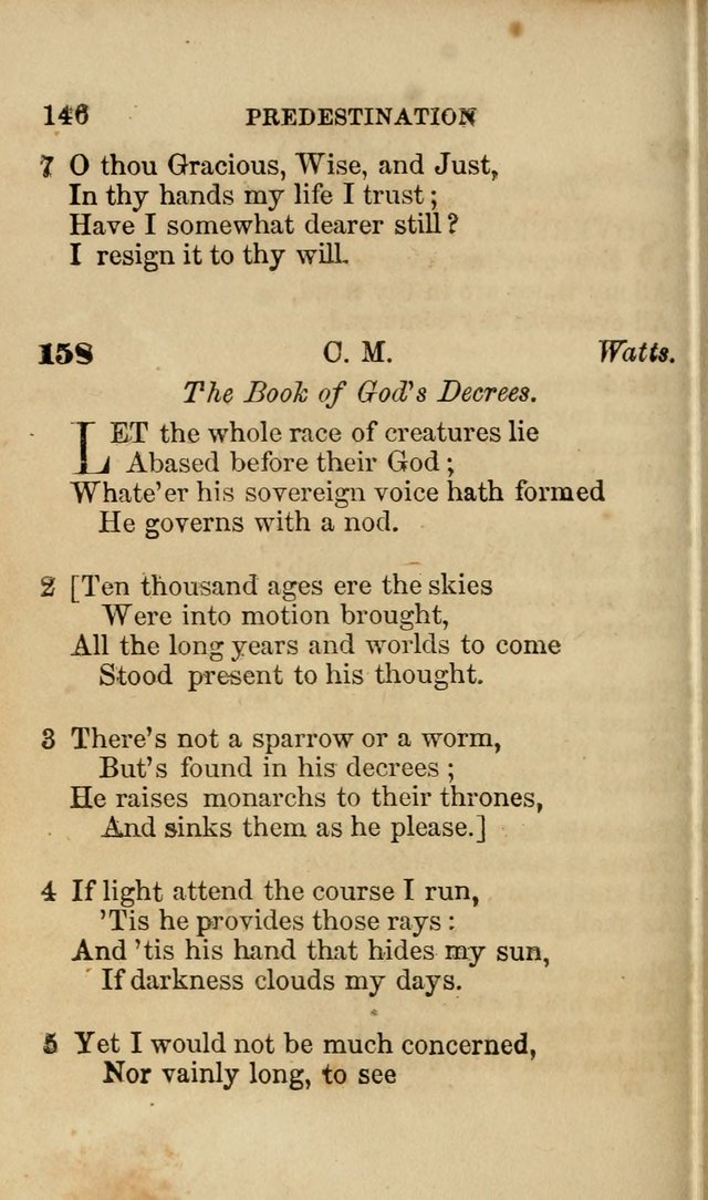 Pocket Hymns: original and selected. designed for the use of the regular Baptist church, and all who love our Lord Jesus Christ page 146