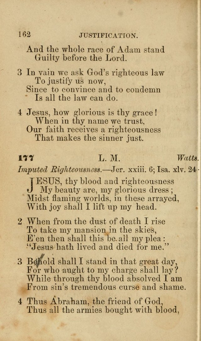 Pocket Hymns: original and selected. designed for the use of the regular Baptist church, and all who love our Lord Jesus Christ page 162