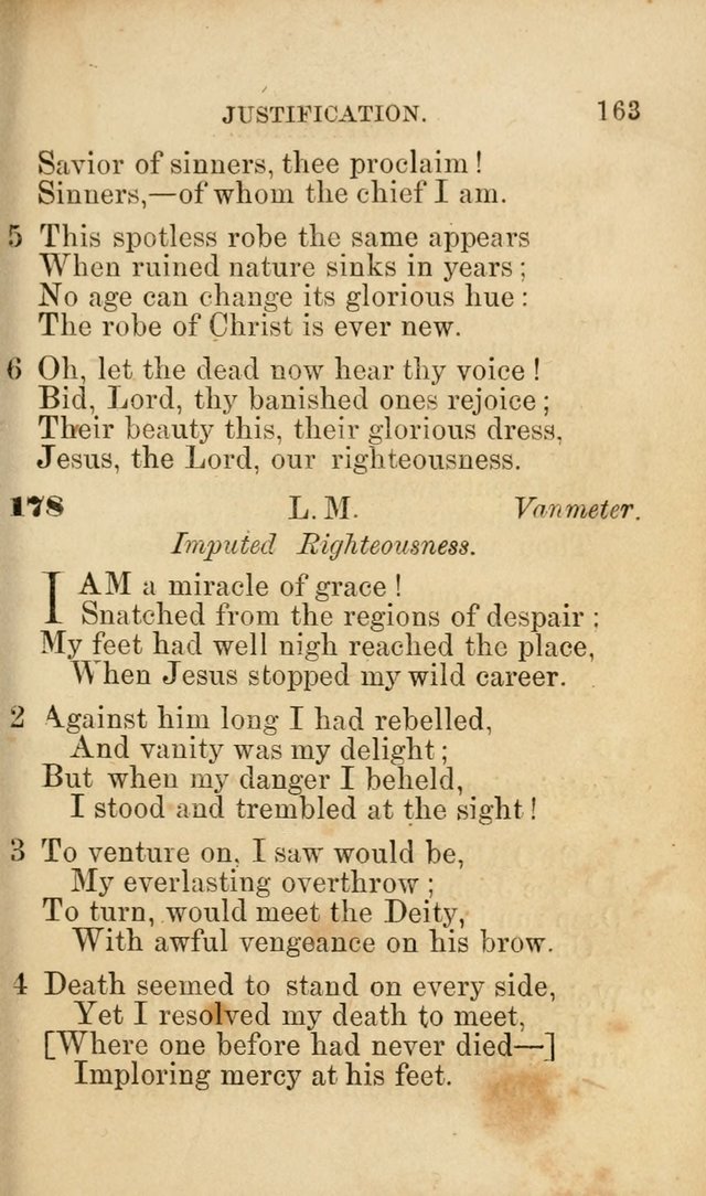 Pocket Hymns: original and selected. designed for the use of the regular Baptist church, and all who love our Lord Jesus Christ page 163