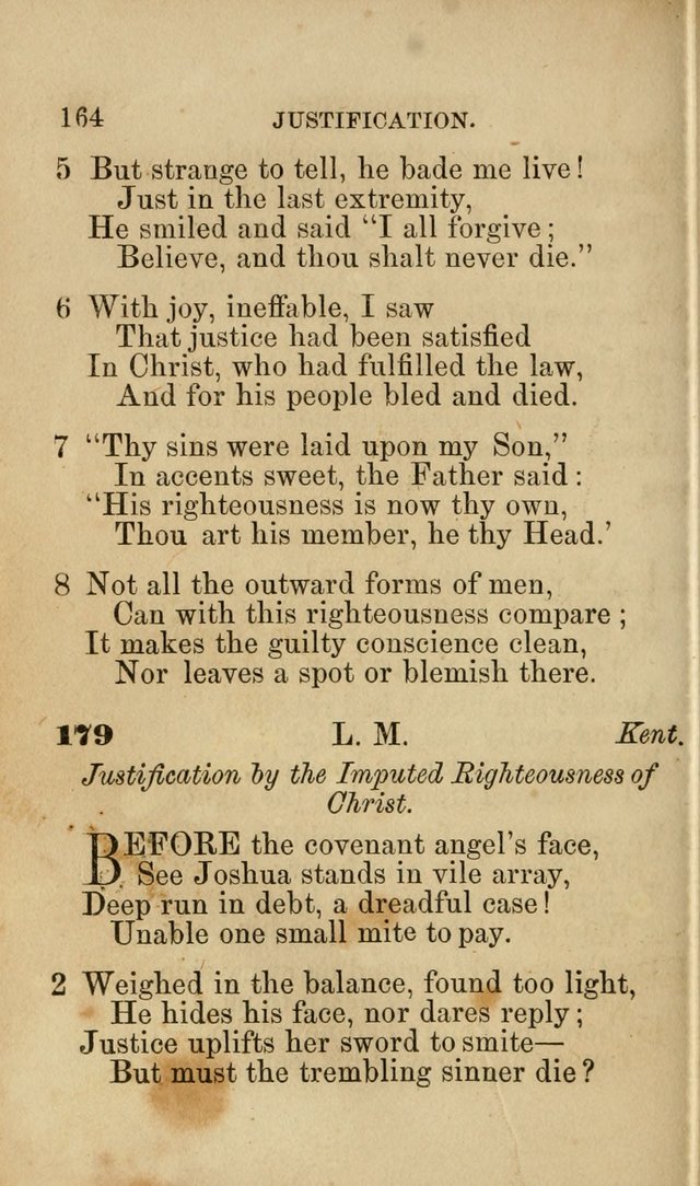 Pocket Hymns: original and selected. designed for the use of the regular Baptist church, and all who love our Lord Jesus Christ page 164