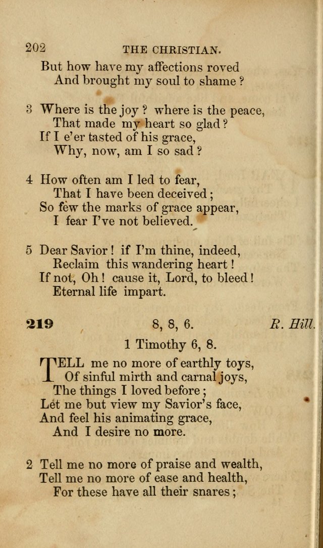 Pocket Hymns: original and selected. designed for the use of the regular Baptist church, and all who love our Lord Jesus Christ page 202