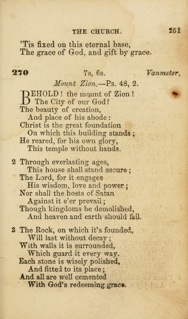 Pocket Hymns: original and selected. designed for the use of the regular Baptist church, and all who love our Lord Jesus Christ page 251