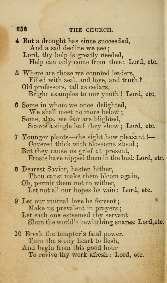 Pocket Hymns: original and selected. designed for the use of the regular Baptist church, and all who love our Lord Jesus Christ page 256