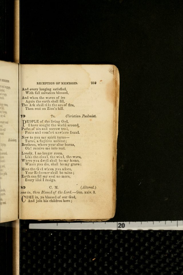 Pocket Hymns: original and selected. designed for the use of the regular Baptist church, and all who love our Lord Jesus Christ page 261