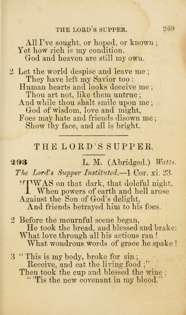 Pocket Hymns: original and selected. designed for the use of the regular Baptist church, and all who love our Lord Jesus Christ page 271