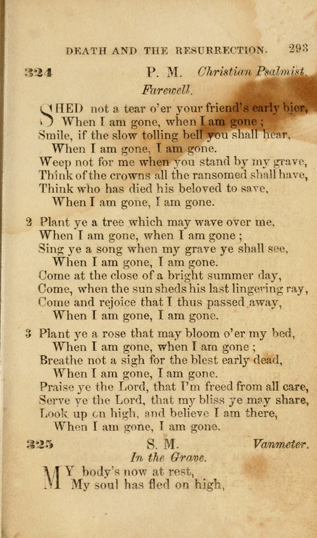 Pocket Hymns: original and selected. designed for the use of the regular Baptist church, and all who love our Lord Jesus Christ page 295