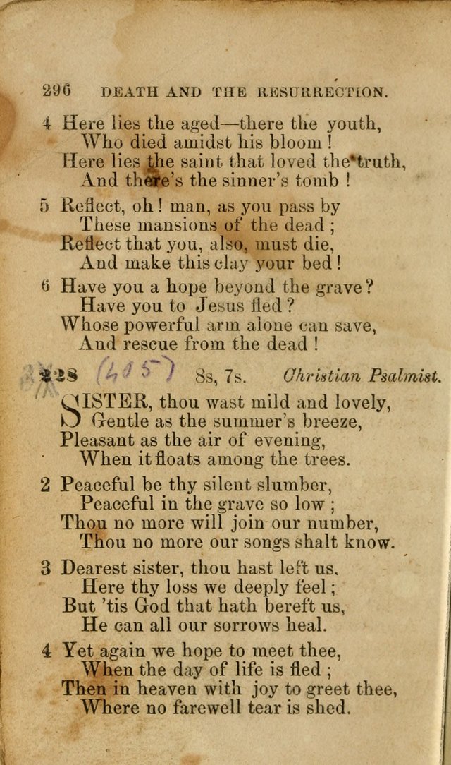 Pocket Hymns: original and selected. designed for the use of the regular Baptist church, and all who love our Lord Jesus Christ page 298