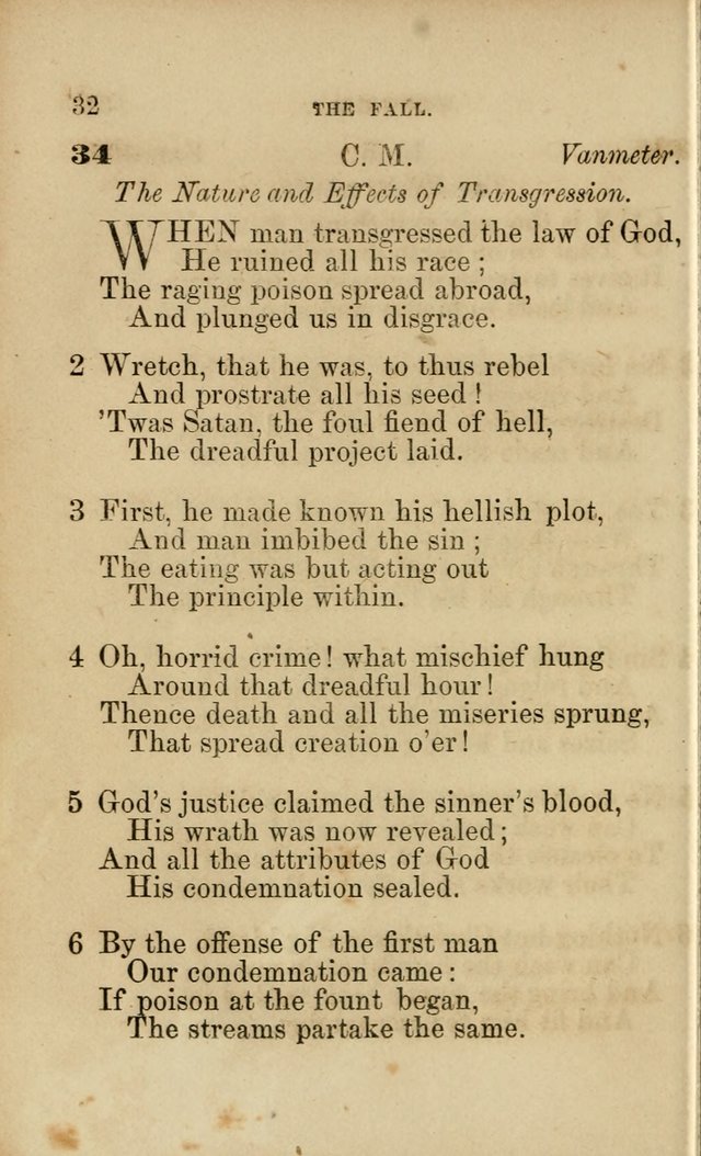 Pocket Hymns: original and selected. designed for the use of the regular Baptist church, and all who love our Lord Jesus Christ page 32