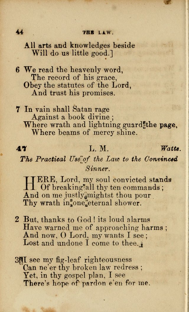 Pocket Hymns: original and selected. designed for the use of the regular Baptist church, and all who love our Lord Jesus Christ page 44