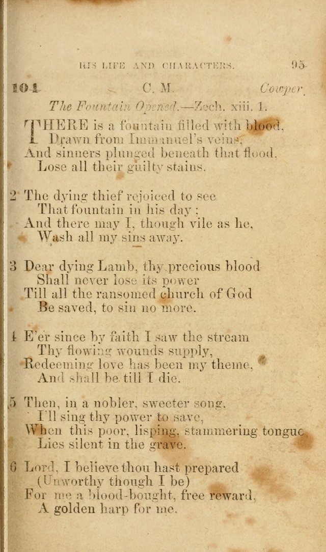 Pocket Hymns: original and selected. designed for the use of the regular Baptist church, and all who love our Lord Jesus Christ page 95