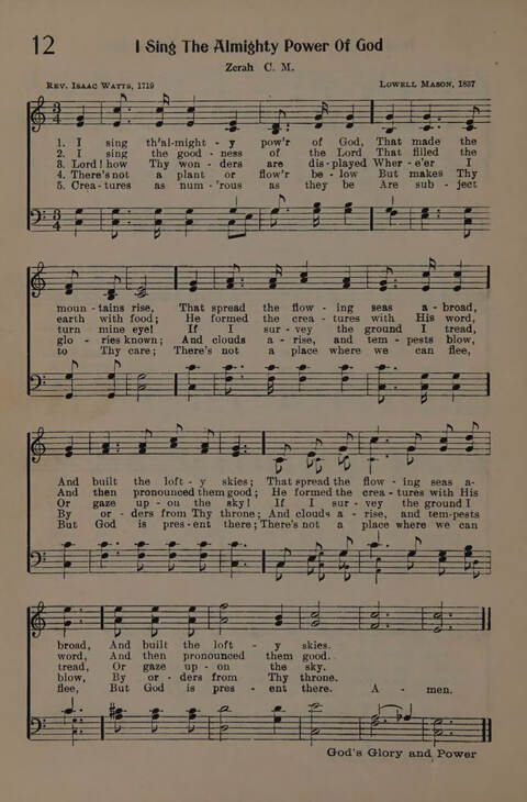 The Presbyterian Hymnal page 12