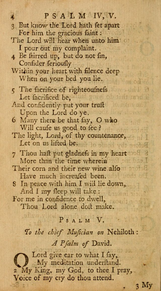 The Psalms, Hymns, and Spiritual Songs of the Old and New-Testament: faithfully translated into English metre: for the use, edification, and comfort of the saints...especially in New-England (25th ed) page 4