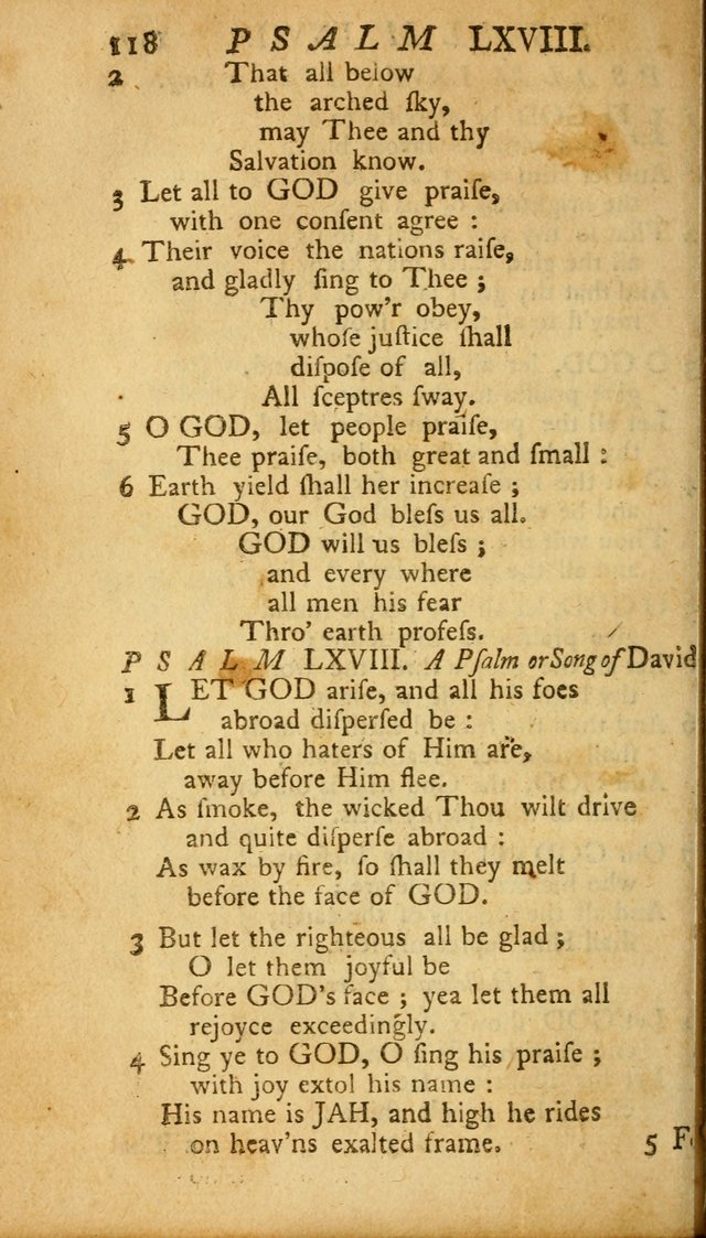 The Psalms, Hymns and Spiritual Songs of the Old and New Testament, faithully translated into English metre: being the New England Psalm Book (Rev. and Improved) page 118