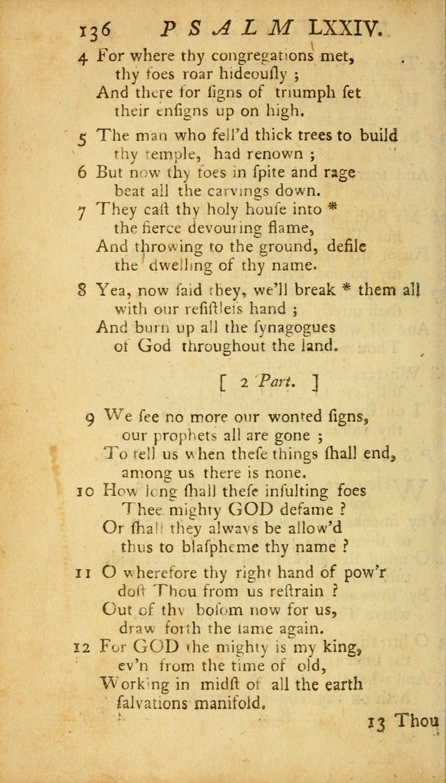 The Psalms, Hymns and Spiritual Songs of the Old and New Testament, faithully translated into English metre: being the New England Psalm Book (Rev. and Improved) page 136