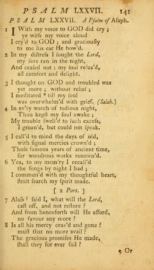 The Psalms, Hymns and Spiritual Songs of the Old and New Testament, faithully translated into English metre: being the New England Psalm Book (Rev. and Improved) page 141