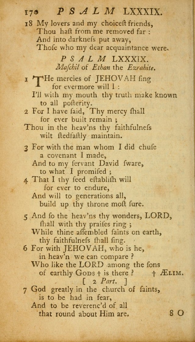 The Psalms, Hymns and Spiritual Songs of the Old and New Testament, faithully translated into English metre: being the New England Psalm Book (Rev. and Improved) page 170