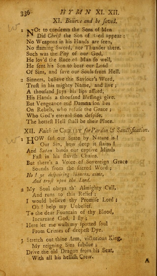 The Psalms, Hymns and Spiritual Songs of the Old and New Testament, faithully translated into English metre: being the New England Psalm Book (Rev. and Improved) page 336
