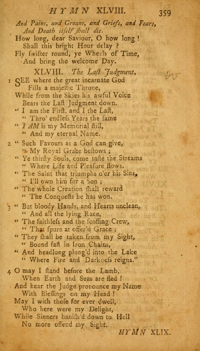 The Psalms, Hymns and Spiritual Songs of the Old and New Testament, faithully translated into English metre: being the New England Psalm Book (Rev. and Improved) page 359