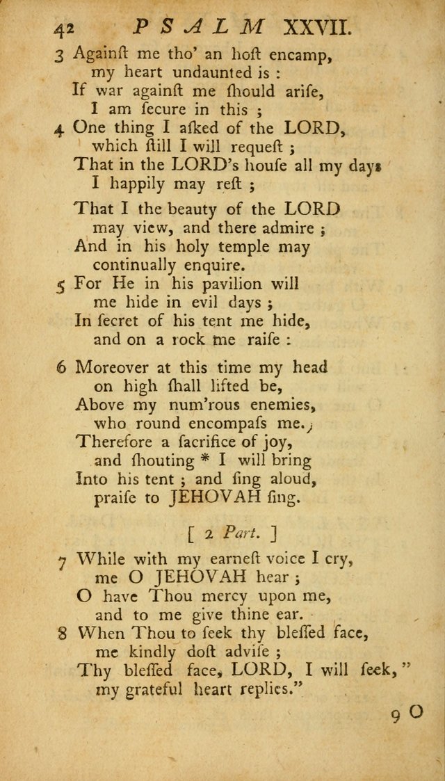 The Psalms, Hymns and Spiritual Songs of the Old and New Testament, faithully translated into English metre: being the New England Psalm Book (Rev. and Improved) page 42