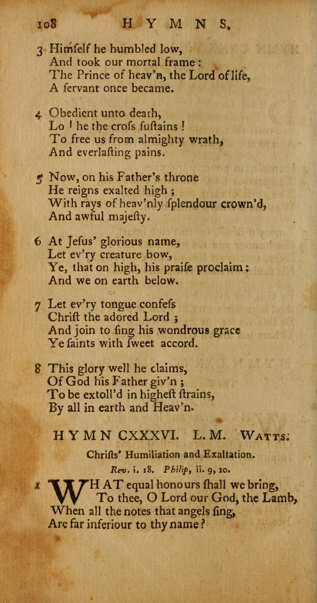 Psalms, Hymns and Spiritual Songs: selected and original, designed for the use of the Church Universal in public and private devotion page 108