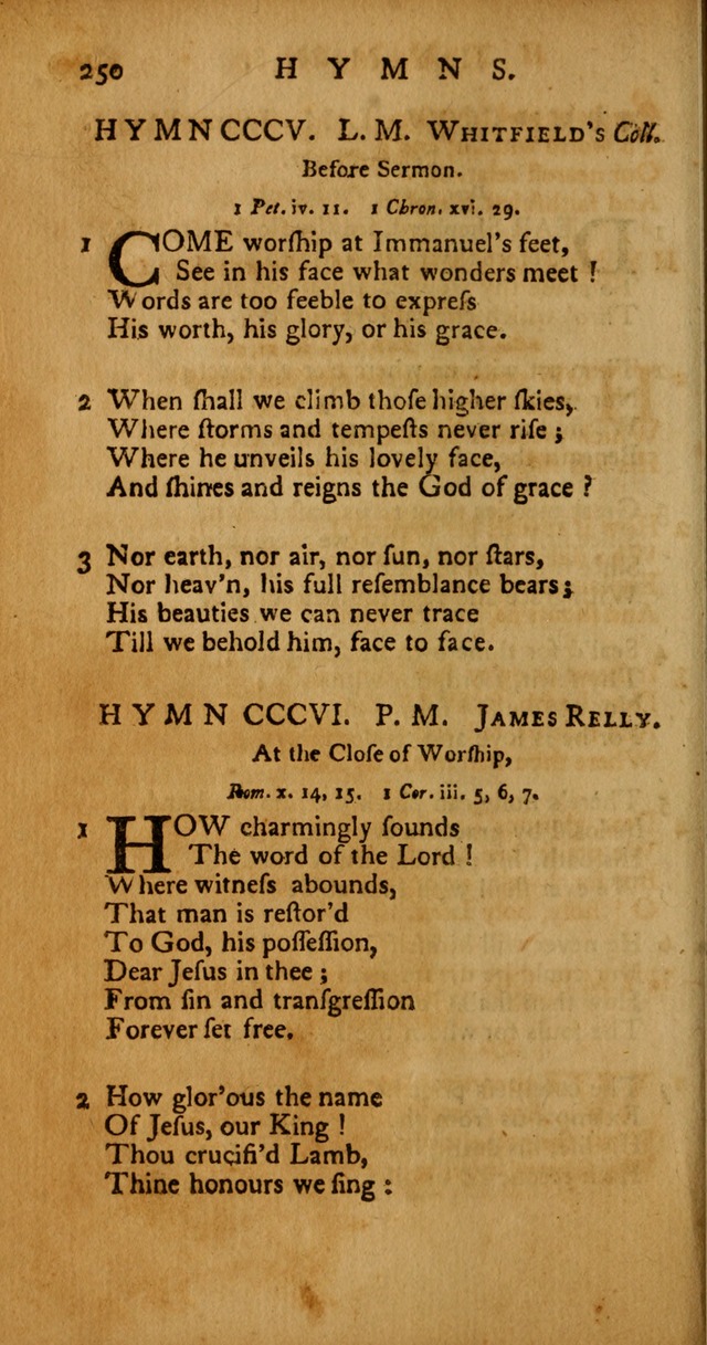 Psalms, Hymns and Spiritual Songs: selected and original, designed for the use of the Church Universal in public and private devotion page 250