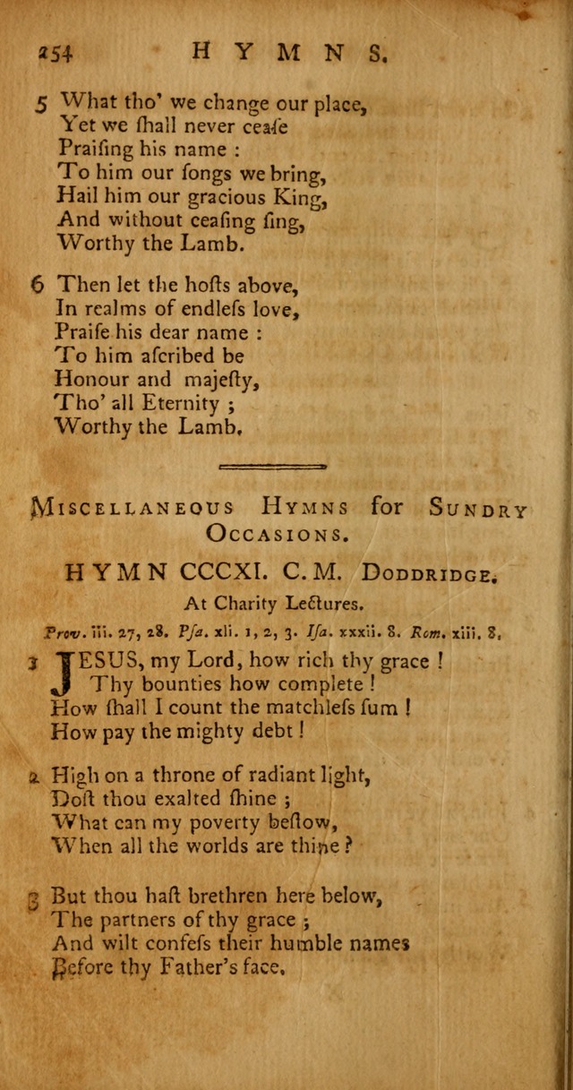 Psalms, Hymns and Spiritual Songs: selected and original, designed for the use of the Church Universal in public and private devotion page 254