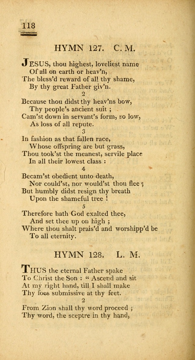 Psalms, Hymns and Spiritual Songs: selected and designed for the use of  the church universal, in public and private devotion; with an appendix, containing the original hymns omitted in the last ed. page 120
