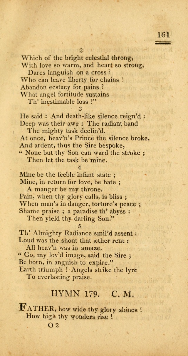 Psalms, Hymns and Spiritual Songs: selected and designed for the use of  the church universal, in public and private devotion; with an appendix, containing the original hymns omitted in the last ed. page 163