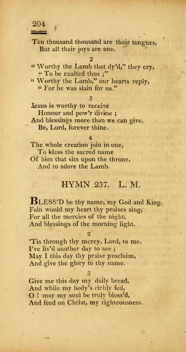 Psalms, Hymns and Spiritual Songs: selected and designed for the use of  the church universal, in public and private devotion; with an appendix, containing the original hymns omitted in the last ed. page 206