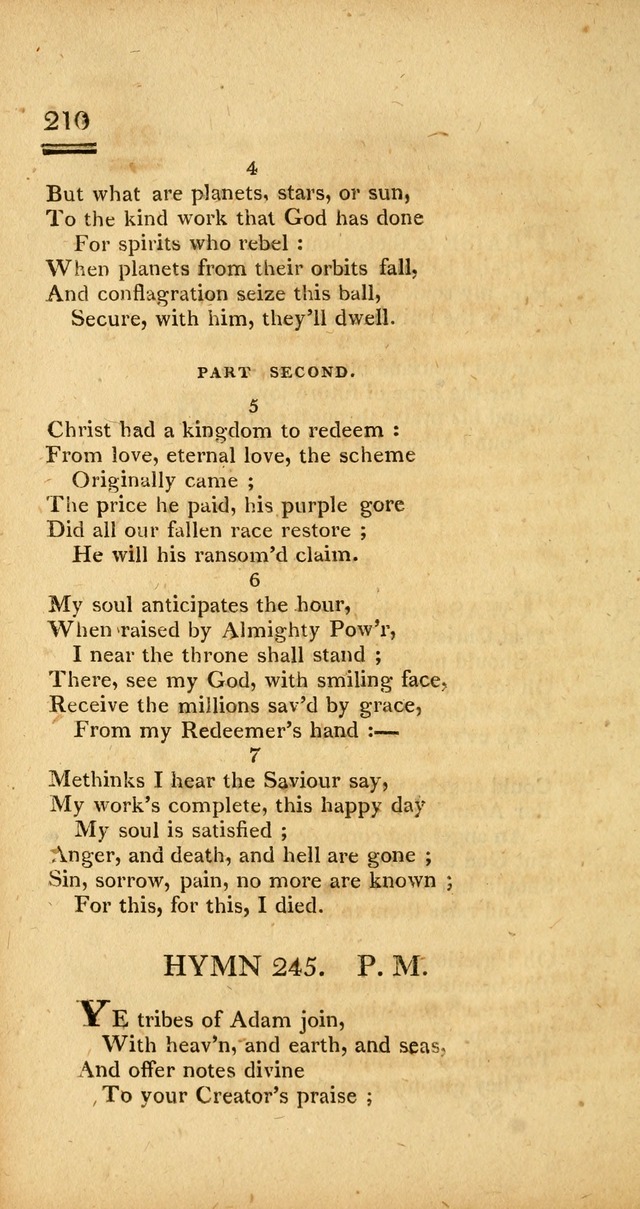 Psalms, Hymns and Spiritual Songs: selected and designed for the use of  the church universal, in public and private devotion; with an appendix, containing the original hymns omitted in the last ed. page 212