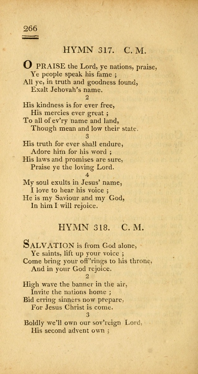 Psalms, Hymns and Spiritual Songs: selected and designed for the use of  the church universal, in public and private devotion; with an appendix, containing the original hymns omitted in the last ed. page 268