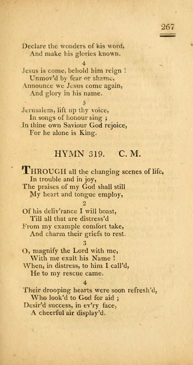 Psalms, Hymns and Spiritual Songs: selected and designed for the use of  the church universal, in public and private devotion; with an appendix, containing the original hymns omitted in the last ed. page 269