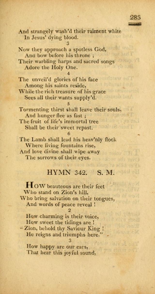 Psalms, Hymns and Spiritual Songs: selected and designed for the use of  the church universal, in public and private devotion; with an appendix, containing the original hymns omitted in the last ed. page 285